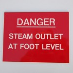 Warning Sign Steam Outlet: Removals Supplies Scotland