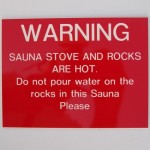 Warning Sign Sauna : Removals Supplies Scotland